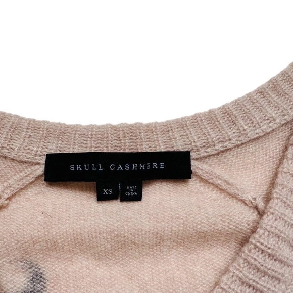 Skull Cashme Riley 100% Cashmere Jumper Sweater Dusty Pink Women’s Sz XS - Picture 7 of 8